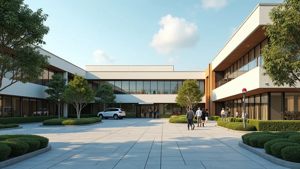 premium office properties asphalt parking lot, pristine condition, upscale landscaping, and executive curb appeal